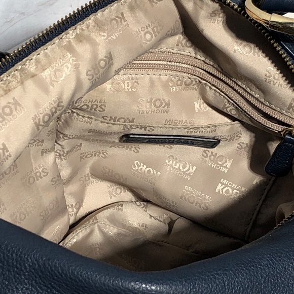 Michael Kors Fulton Navy Leather Hobo - Picture 8 of 16